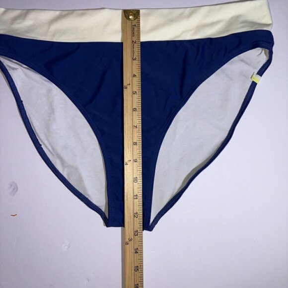 NWOT Summersalt The Classic Turn-Down Bathing-suit Bottom Navy Ivory size 12 - Picture 6 of 6